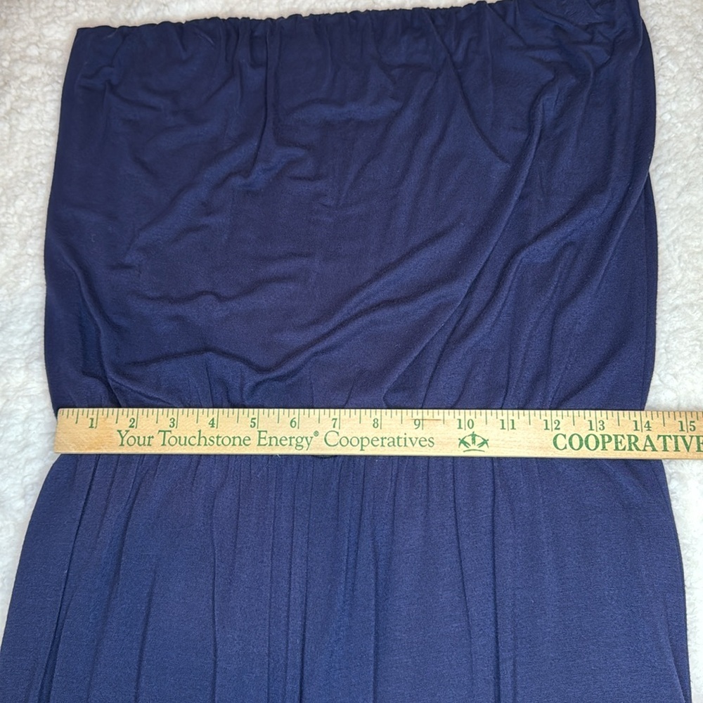Tart navy strapless wide leg jumpsuit women’s size medium - Picture 6 of 15